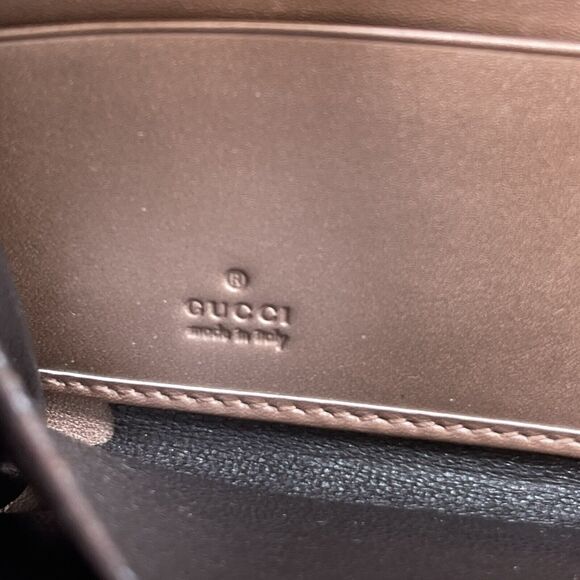 Gucci Black Monogram Leather Zip Wallet Interlocking GG Zipper Pull - Picture 12 of 14